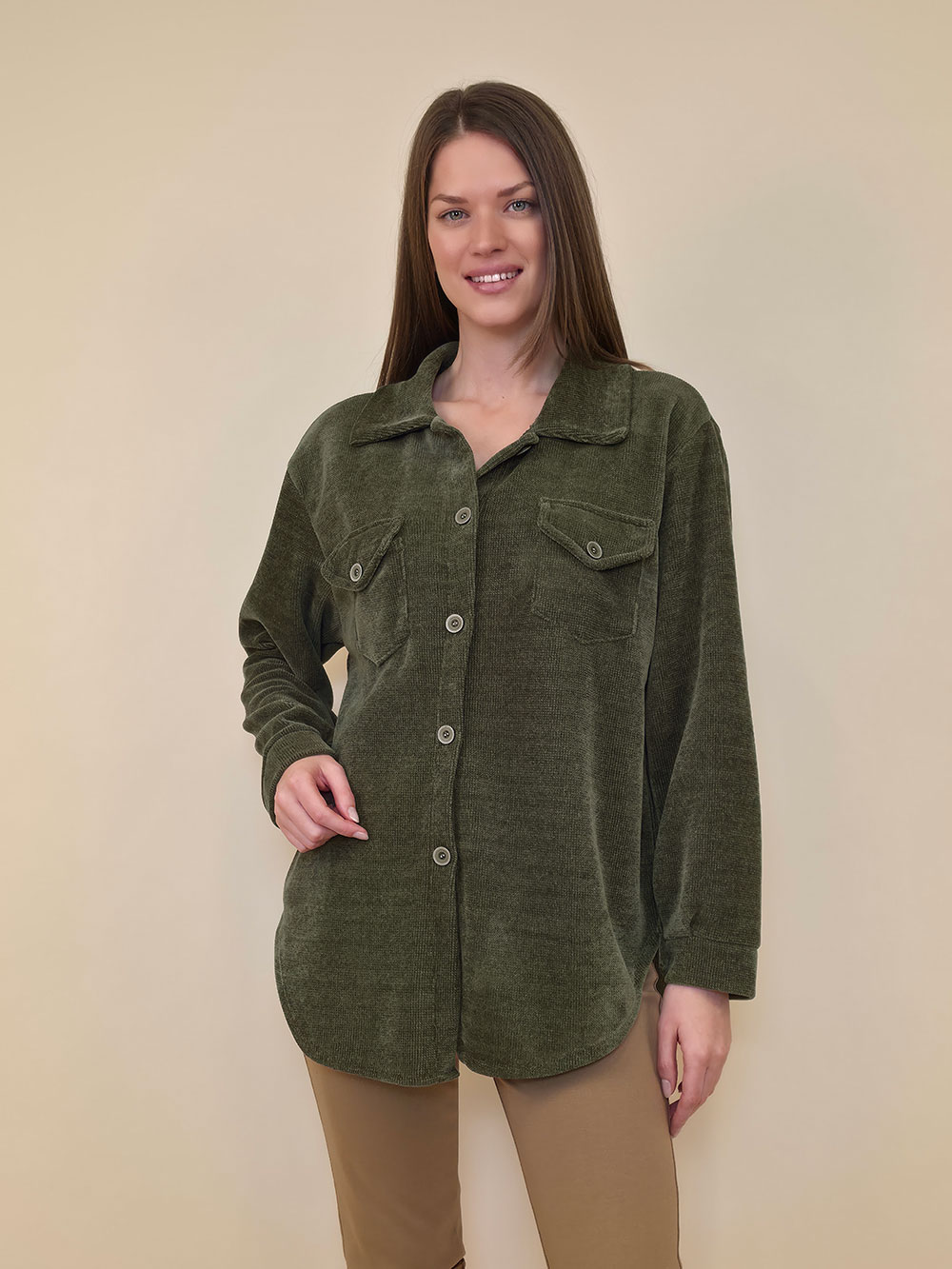 Košulja+remen 80 Almont chenille - military - Slika 2