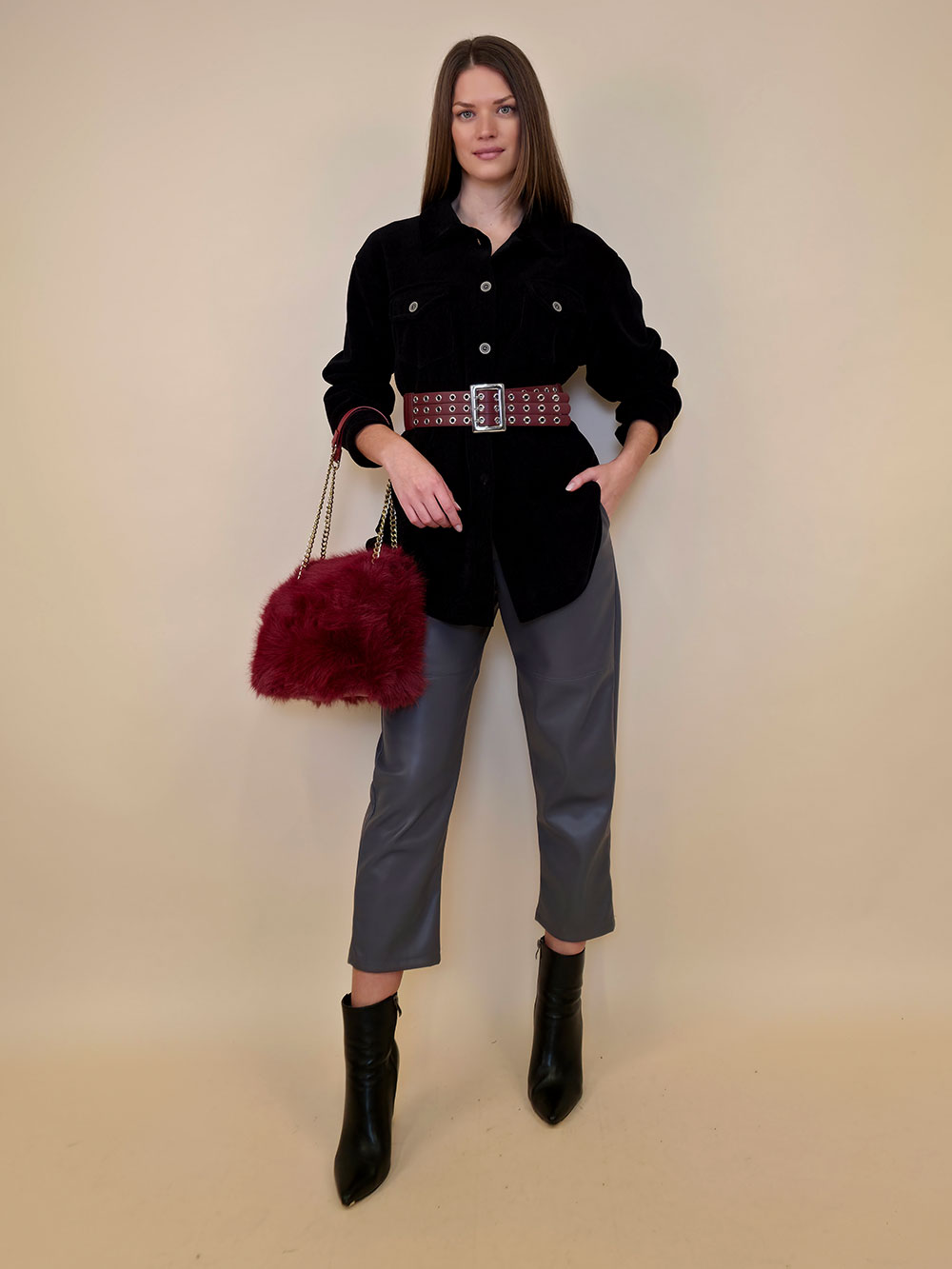 Košulja+remen 80 Almont - ciniglia UN - black