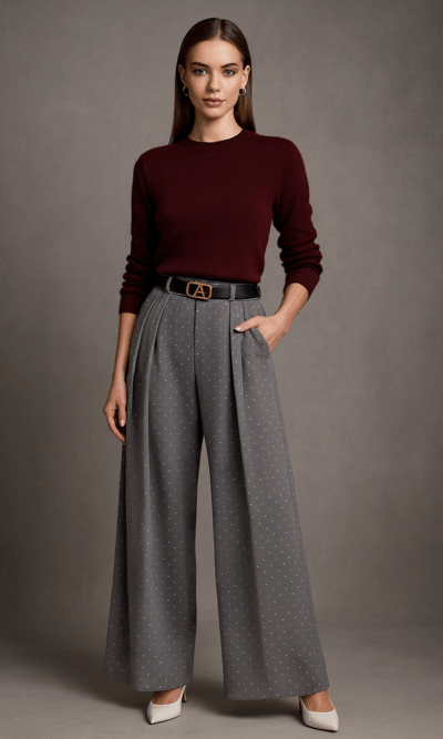 Hlače+remen 48 Benson - scuba UN zircons - fango