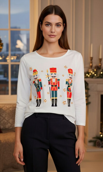 Majica 29 ElSio - 3/4 print Božić Orašari