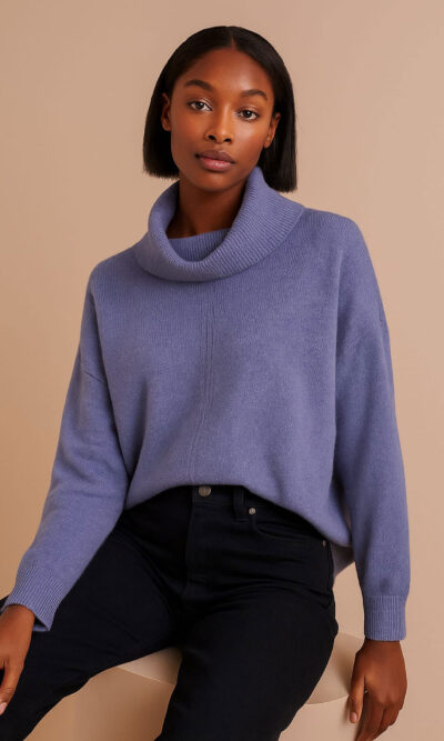 Pulover 68 Grover - plt UN dolčevita - violet