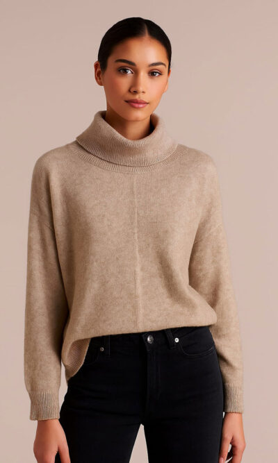 Pulover 68 Grover - plt UN dolčevita - camel