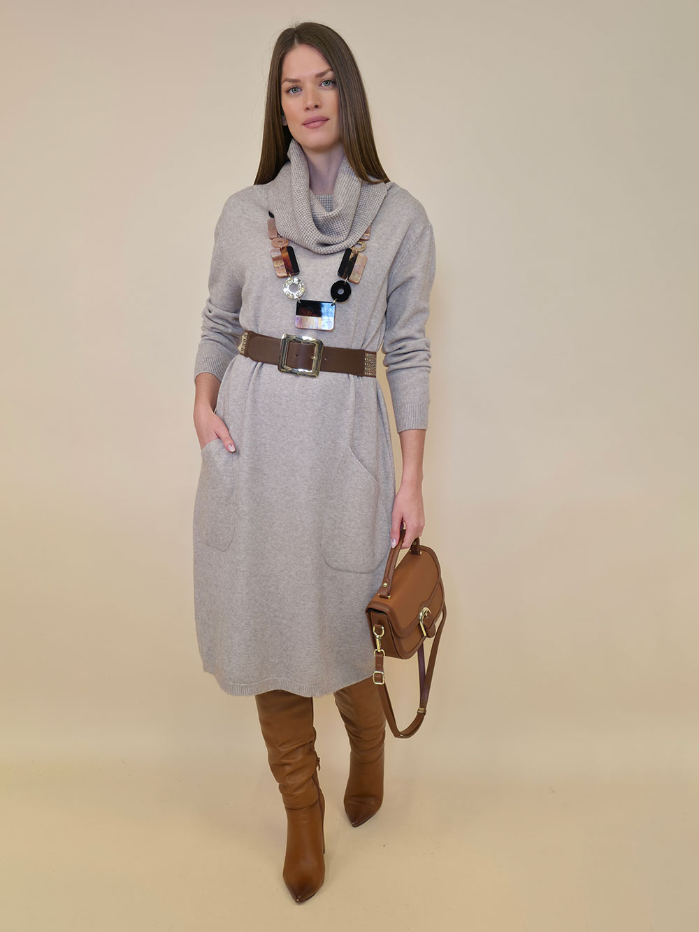 Haljina 64 Idaho - plt Off shoulder UN - fango