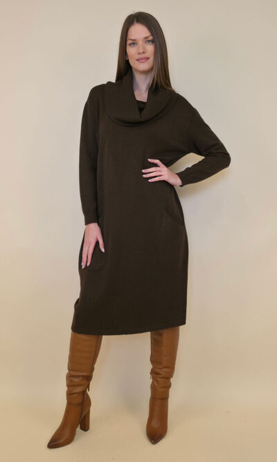 Haljina 64 Idaho - plt Off shoulder UN - brown