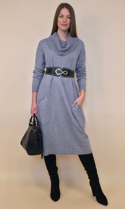 Haljina 64 Idaho - plt Off shoulder UN - grey