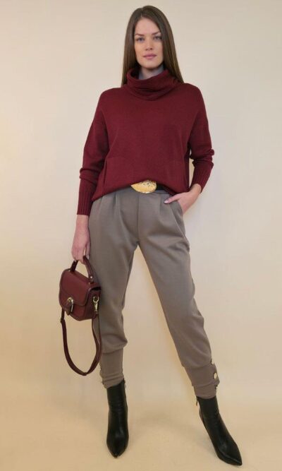 Pulover 64 Nampa - burgundy