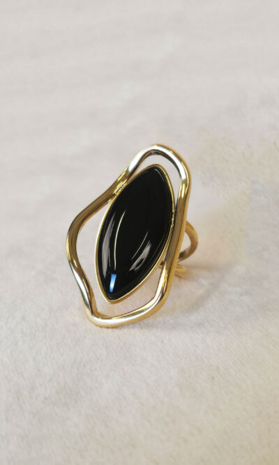 Prsten 20 - E SS 316L - The eye - gold/black