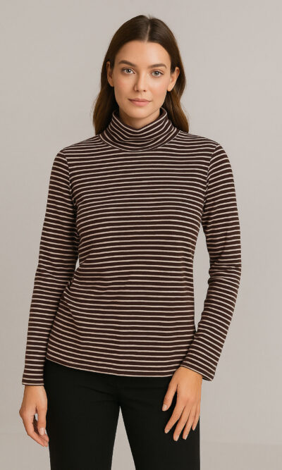 Dolčevita 40 Amery - jersey stripe - burgundy