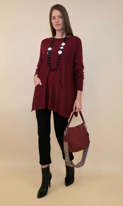 Pulover 58 Bowill - plt UN - burgundy