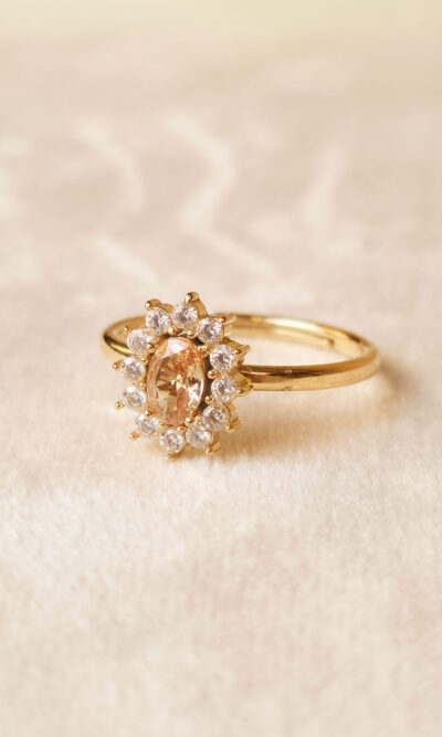 Prsten 13 - L.s.steel Cluster Gold - rose gold