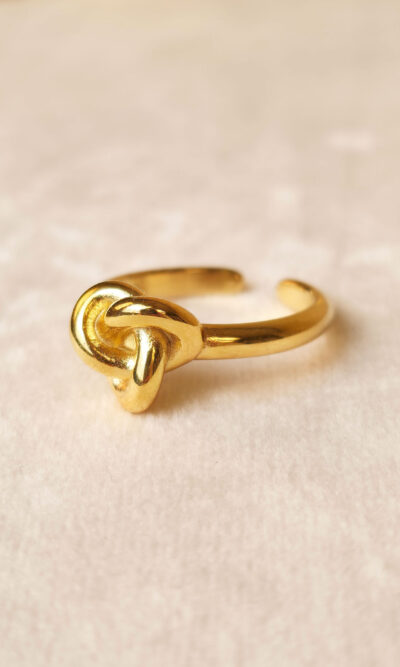 Prsten 13 - L.s.steel Double knot - gold