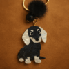 Privjesak 28 - L Dachshund floppy ears - black&white