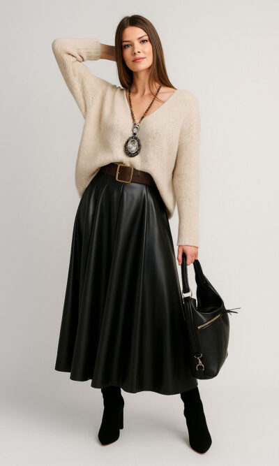 Suknja+remen 63 Denver - ecco lht - black