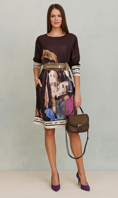 Haljina 52 Del Norte - jersey - Positano brown