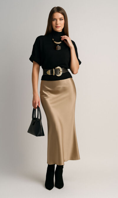 Suknja 48 Osceola - saten UN - gold