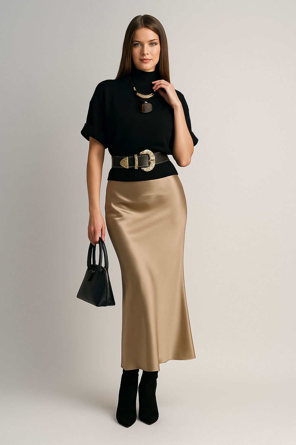 Suknja 48 Osceola - saten UN - gold