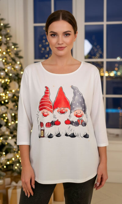 Majica 29 ElSio - 3/4 print Božić Patuljci