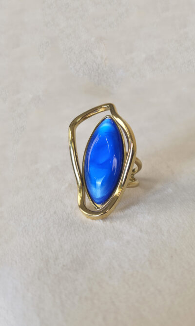 Prsten 20 - E SS 316L - The eye - gold/black