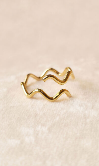 Prsten 11 - L.s.steel Wavy - gold