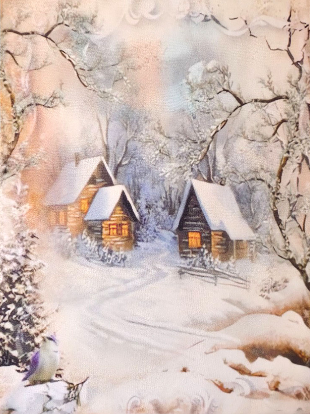 Haljina 46 Tigre UN deblja winter felpa - panna - Slika 2