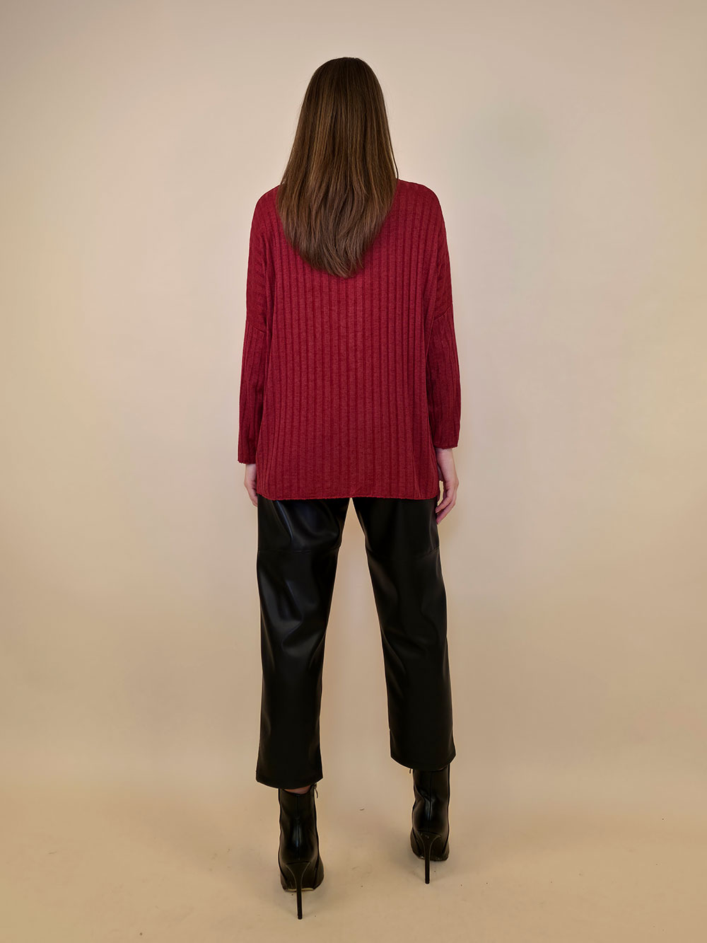 Majica+šal 46 Corinne - indian red