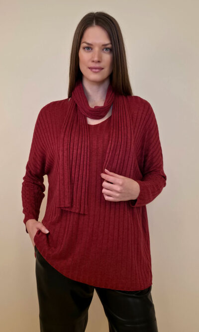 Majica+šal 46 Corinne - indian red