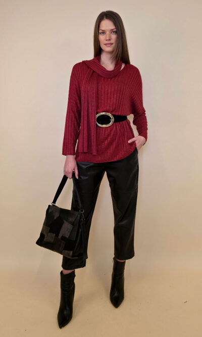 Majica+šal 46 Corinne - indian red