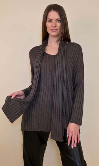 Majica+šal 46 Corinne - brown