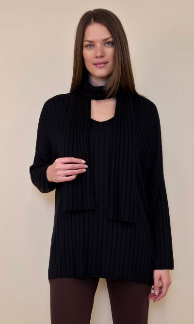 Majica+šal 46 Corinne - black