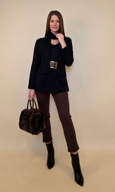 Majica+šal 46 Corinne - black