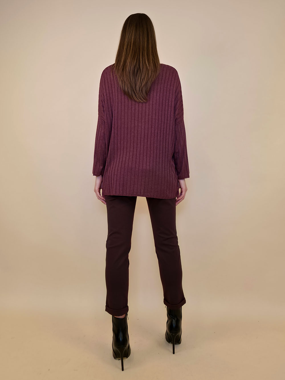 Majica+šal 46 Corinne - burgundy