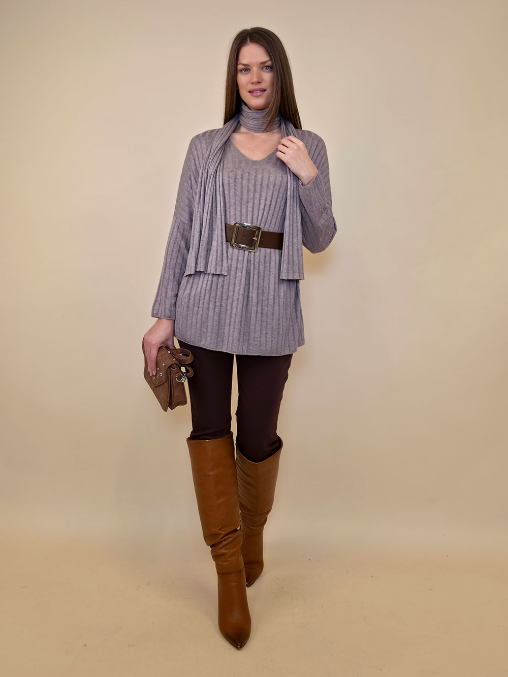 Majica+šal 46 Corinne - fango