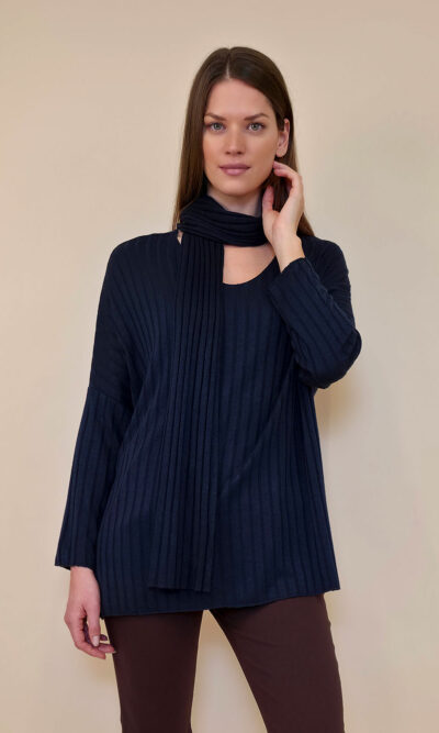 Majica+šal 46 Corinne - navy