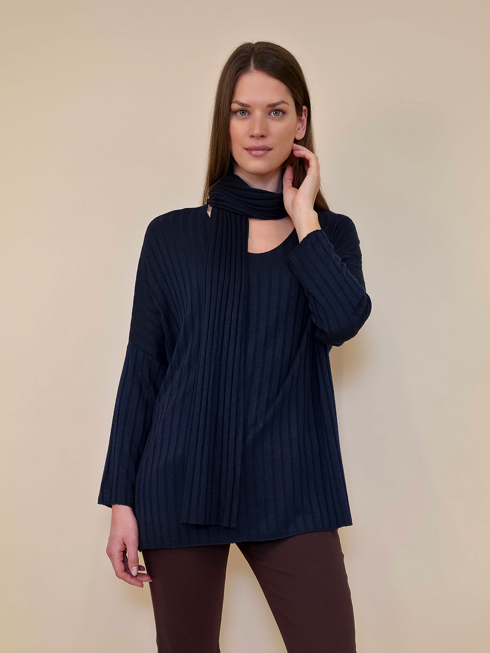 Majica+šal 46 Corinne - navy