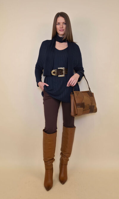 Majica+šal 46 Corinne - navy