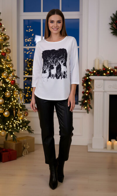 Majica 29 ElSio - 3/4r Božić Bijeli Jeleni