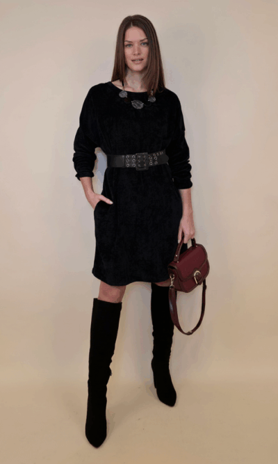 Haljina+remen 72 Elwood - ciniglia UN - black