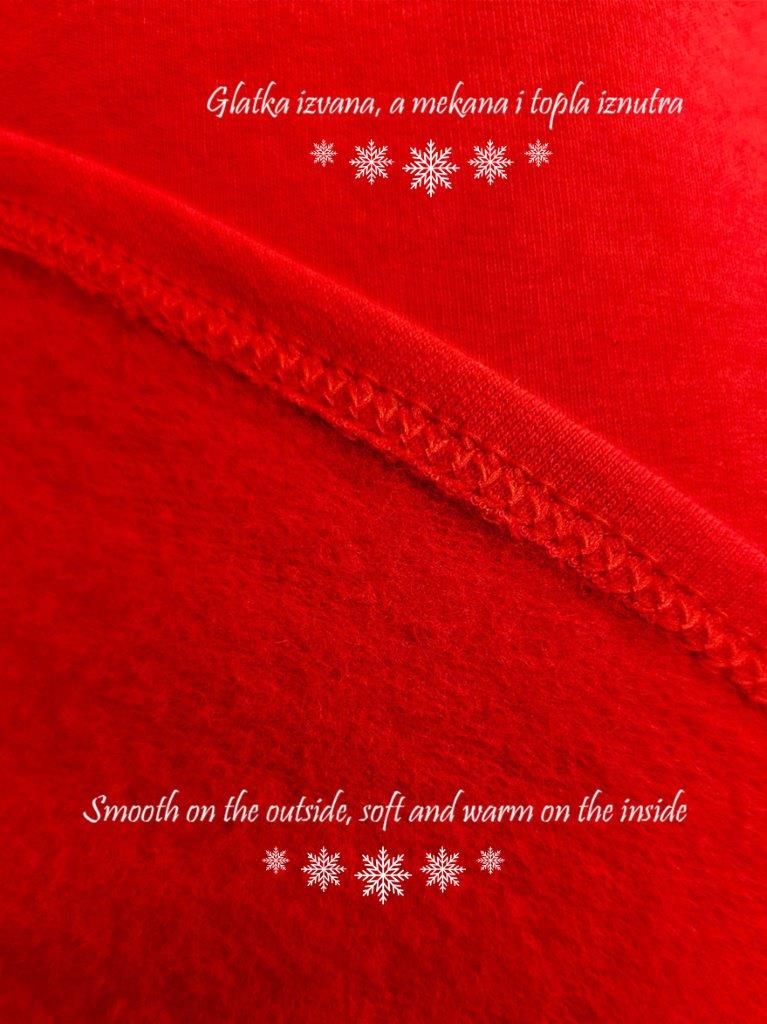 Haljina 46 Tigre deblja winter felpa - red - Slika 4