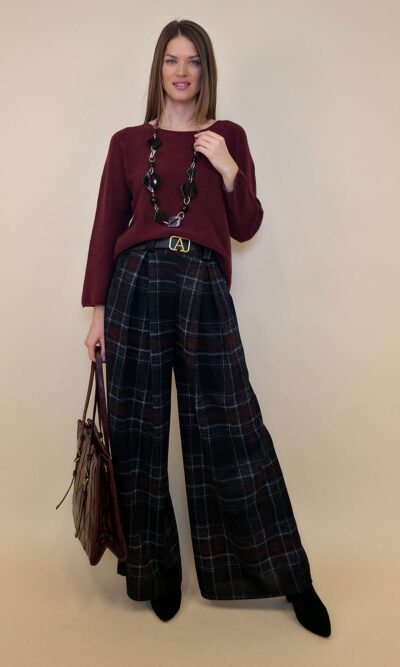 Hlače+remen 47 Benson - black