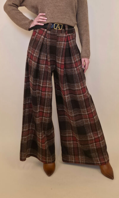 Hlače+remen 47 Benson - brown