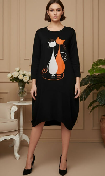 Haljina 48 YoYo deblja winter felpa - black