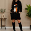 Haljina 48 El Hood - felpa brushed black - Cats in Love