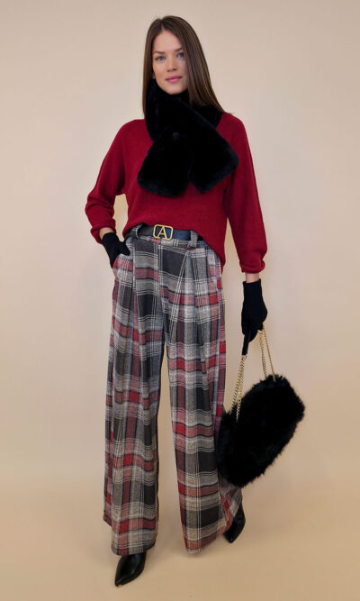 Hlače+remen 47 Benson - fango