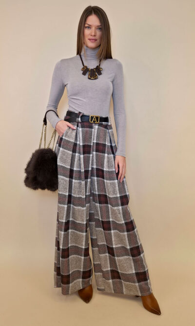 Hlače+remen 47 Benson - fango