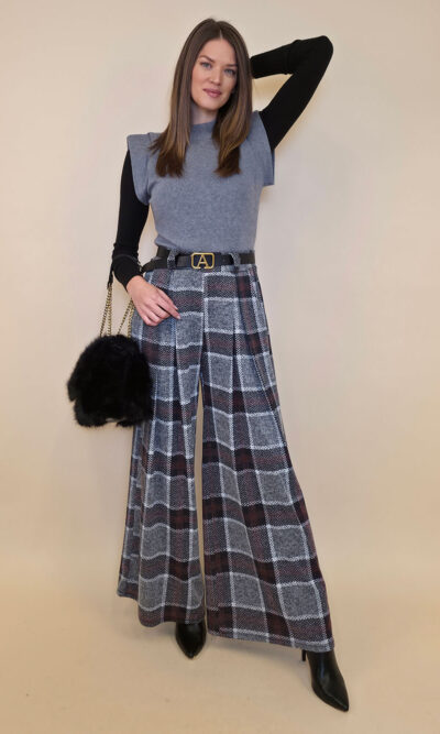 Hlače+remen 47 Benson - grey