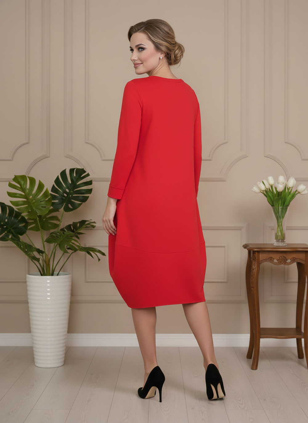 Haljina 48 YoYo deblja winter felpa - red