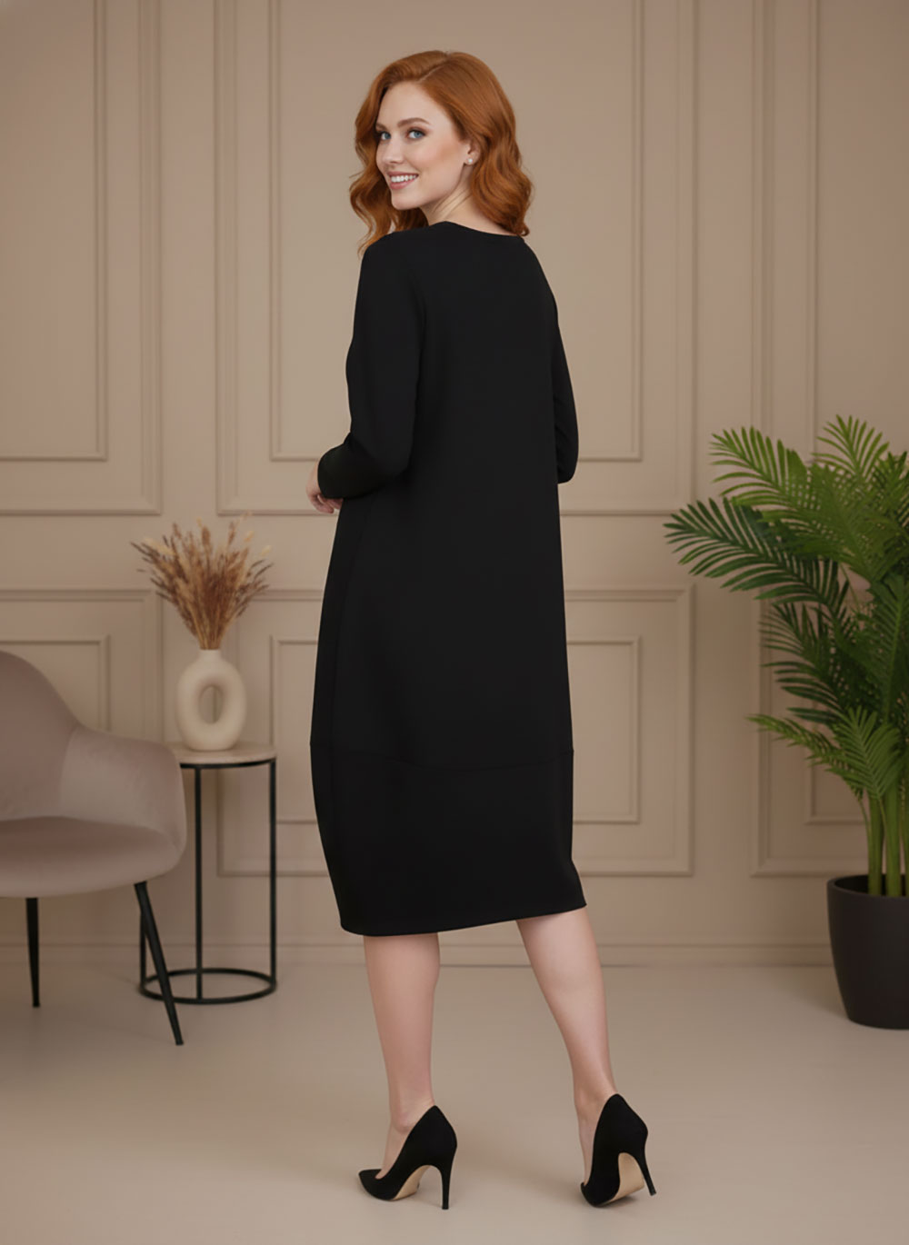 Haljina 48 YoYo deblja winter felpa - black