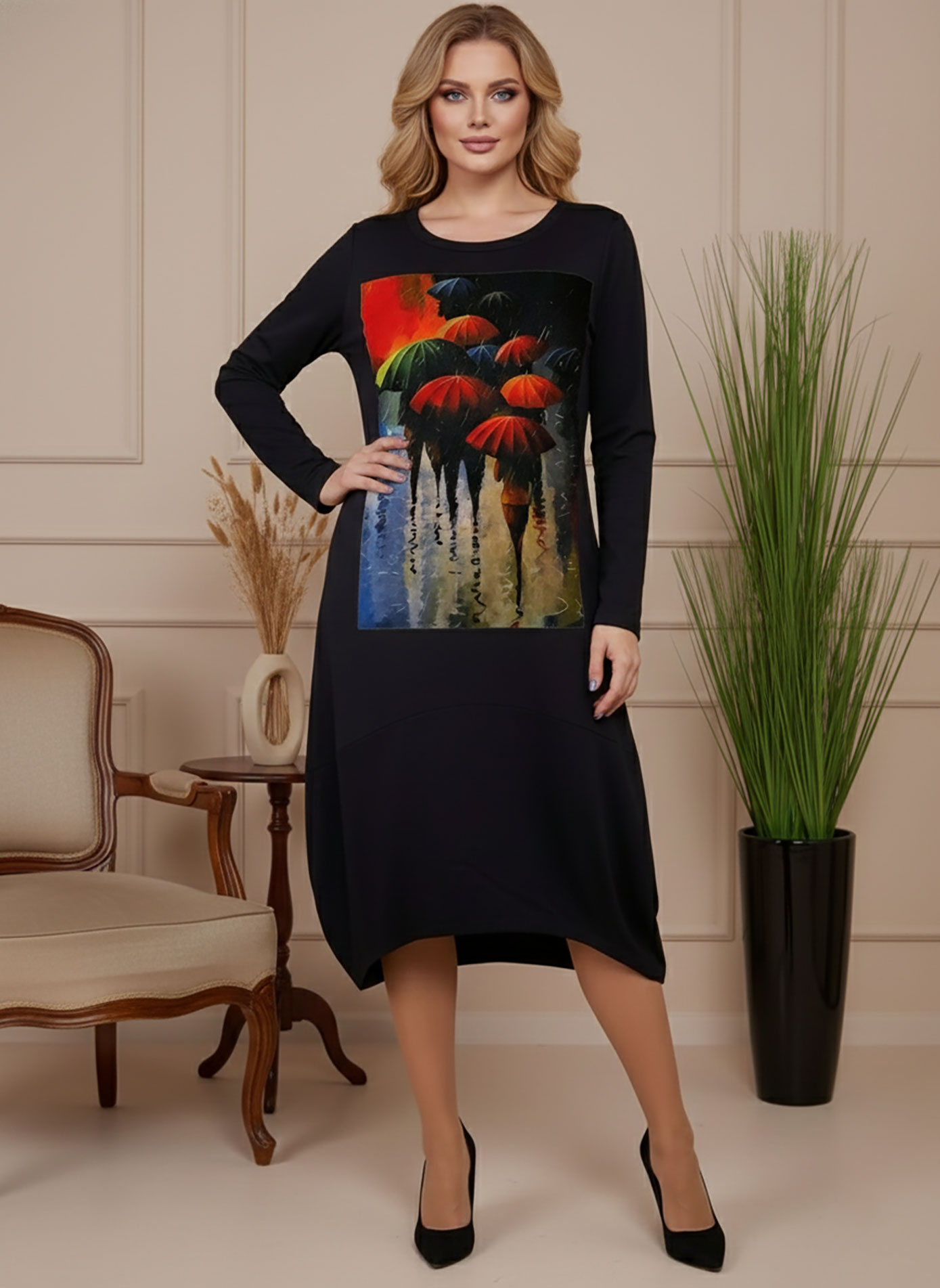 Haljina 48 YoYo deblja winter felpa - black