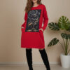 Haljina 46 Tigre deblja winter felpa - red